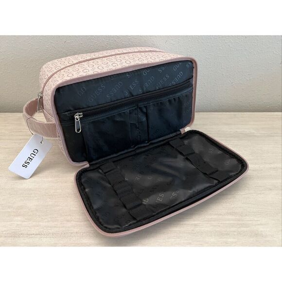 GUESS V7200082 LIGHT ROSE TOILETRY JUNCTION TRAVEL CASE DOPP BAG LOGO - Picture 6 of 10